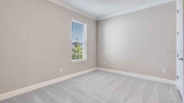 16202 Isola Pl, Bradenton, FL 34211 - empty room featuring ornamental molding, light carpet, and baseboards
