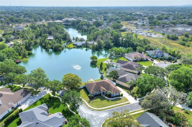 5810 Lake Victoria Dr, Lakeland, FL 33813 - bird's eye view with a water view and a residential view
