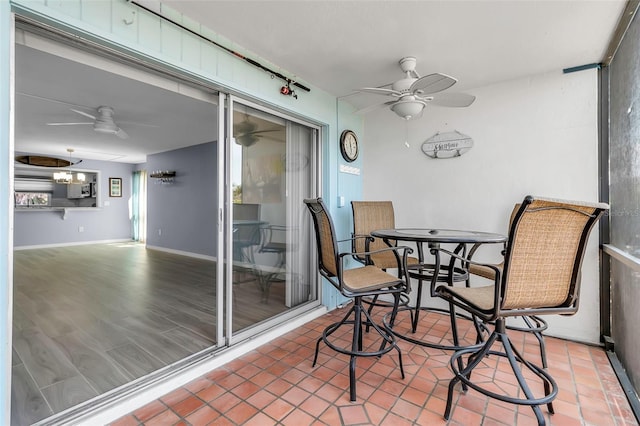 view of sunroom / solarium