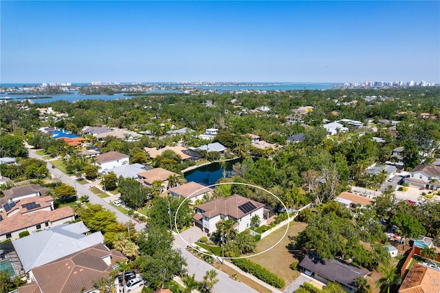 1719 Kenilworth St, Sarasota, FL 34231 - aerial view of residential area featuring a nearby body of water