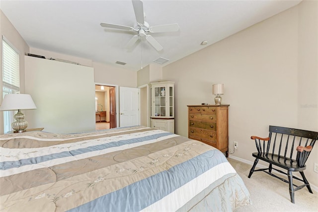 1631 Madison Ave, North Port, FL 34286 - bedroom with visible vents, baseboards, ceiling fan, and carpet