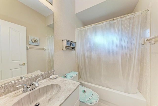 1631 Madison Ave, North Port, FL 34286 - bathroom featuring shower / bath combination with curtain and vanity