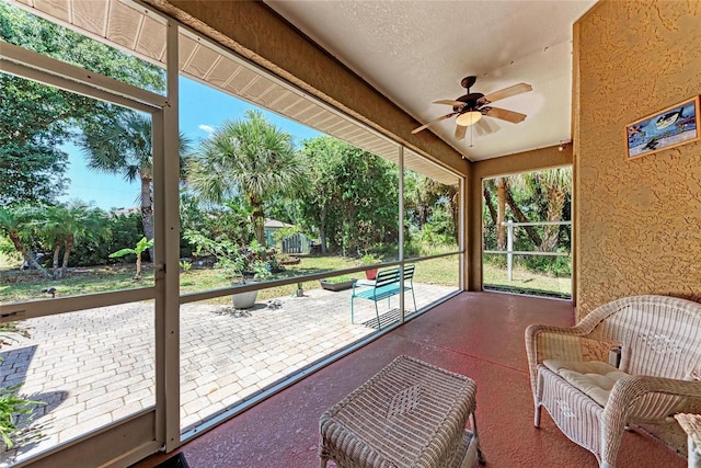 1631 Madison Ave, North Port, FL 34286 - sunroom featuring ceiling fan
