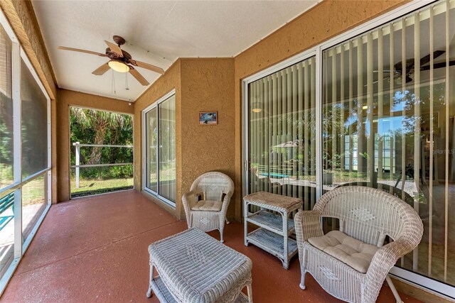 1631 Madison Ave, North Port, FL 34286 - sunroom / solarium with ceiling fan