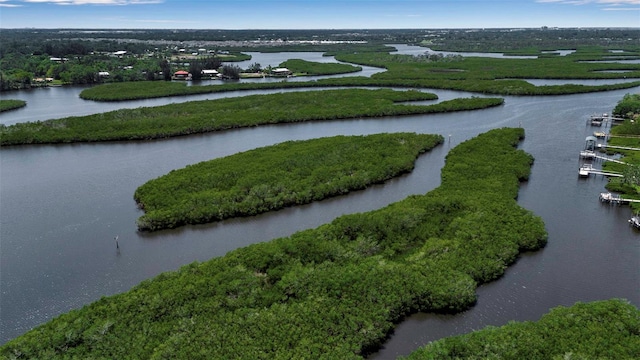 drone / aerial view of a nearby body of water