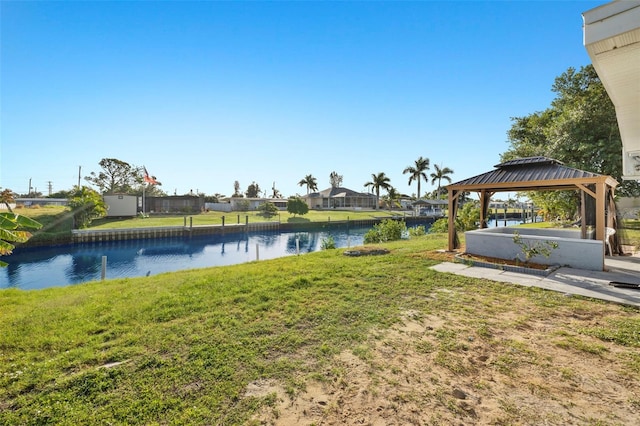 221 Duxbury Ave, Port Charlotte, FL 33952 - view of yard with a water view and a gazebo