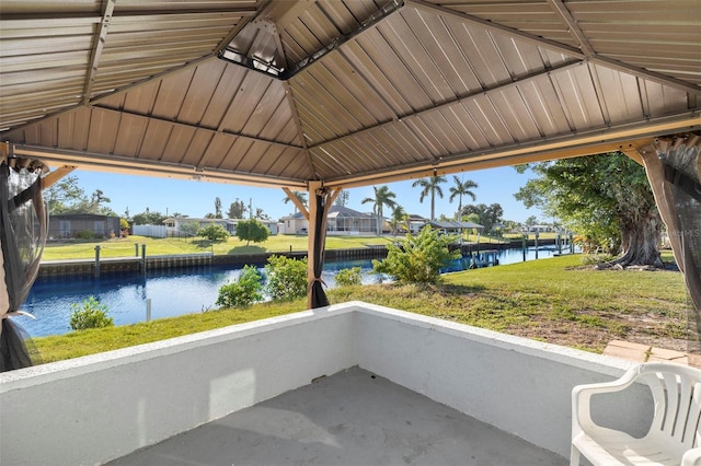 221 Duxbury Ave, Port Charlotte, FL 33952 - view of patio / terrace featuring a water view and a residential view