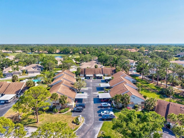bird's eye view with a residential view