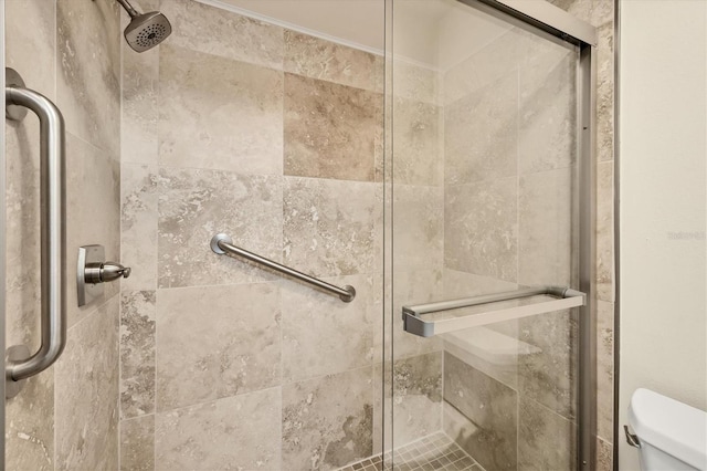 2267 Pueblo Ln Unit V40, Sarasota, FL 34231 - bathroom with a stall shower and toilet