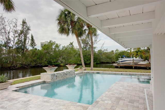 306 Island Cir, Sarasota, FL 34242 - view of pool with a water view