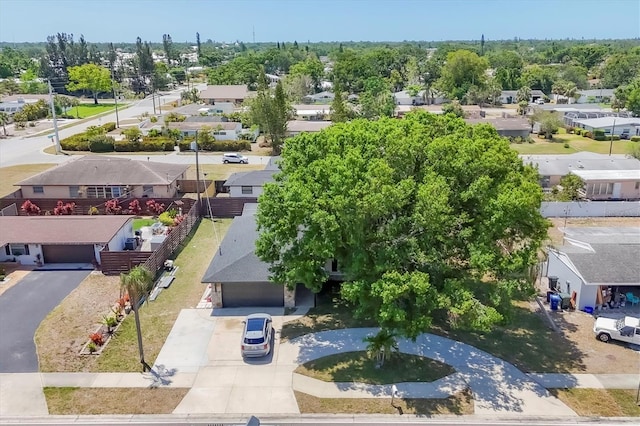 bird's eye view featuring a residential view