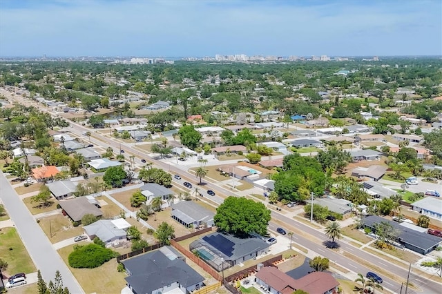 bird's eye view with a residential view
