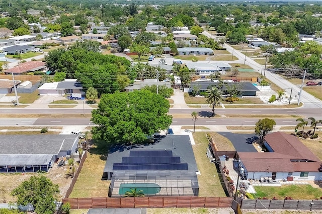 drone / aerial view with a residential view