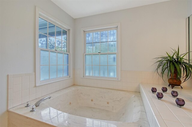 bathroom featuring a jetted tub