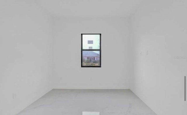 view of spare room
