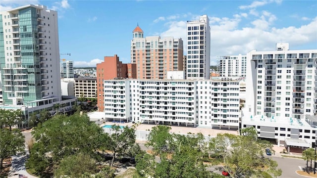 exterior space with a view of city
