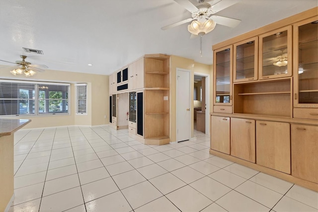 4405 Harbor Blvd, Port Charlotte, FL 33952 - unfurnished living room with ceiling fan and light tile patterned flooring