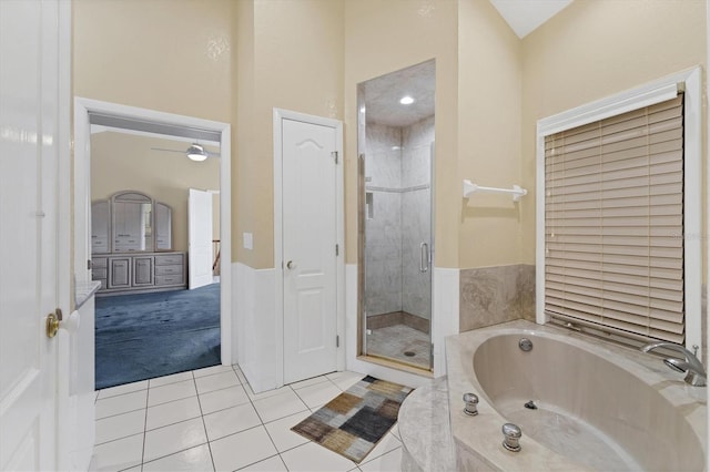 4405 Harbor Blvd, Port Charlotte, FL 33952 - full bath featuring a stall shower, tile patterned floors, and a bath