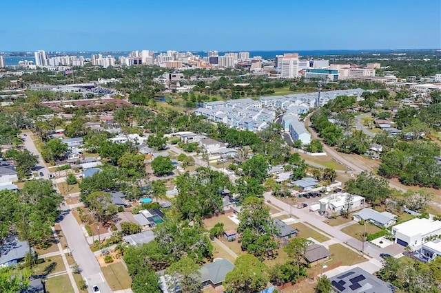 bird's eye view featuring a view of city