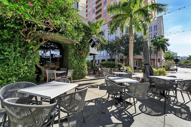 view of patio featuring outdoor dining space