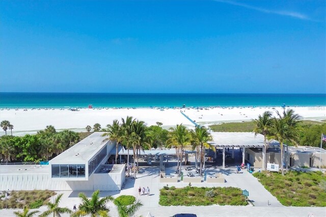 property view of water featuring a view of the beach