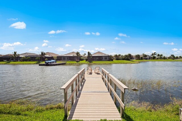 11611 Roseto Ct, Fort Myers, FL 33913 - dock area featuring a residential view and a water view