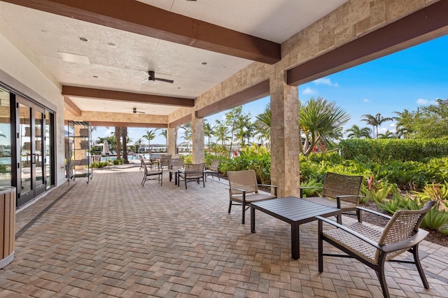 11611 Roseto Ct, Fort Myers, FL 33913 - view of patio / terrace with a ceiling fan