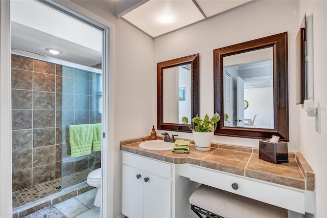 3978 Lemonwood Dr, Sarasota, FL 34232 - bathroom featuring toilet, a shower stall, and vanity