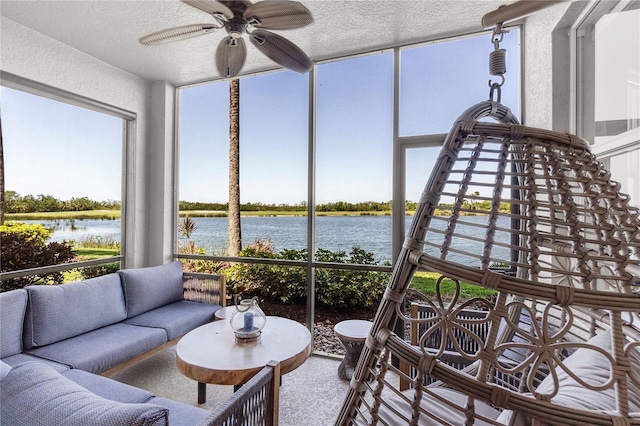 7803 Grand Estuary Trl Unit 102, Bradenton, FL 34212 - sunroom / solarium with a water view