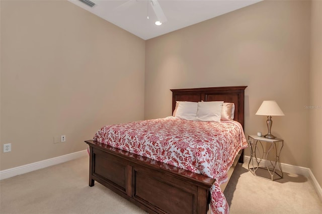 3738 Eagle Hammock Dr, Sarasota, FL 34240 - bedroom featuring baseboards, a ceiling fan, and light colored carpet