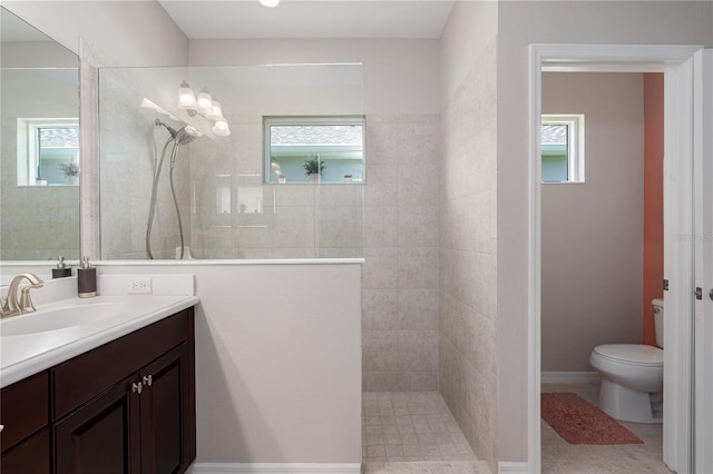 full bathroom featuring a healthy amount of sunlight and a walk in shower