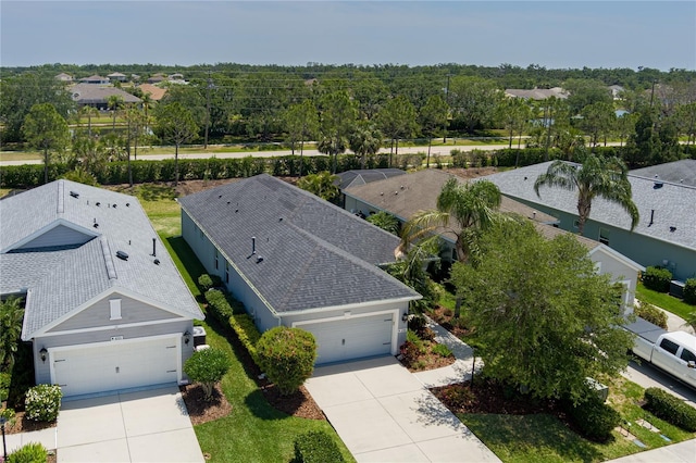 bird's eye view with a residential view