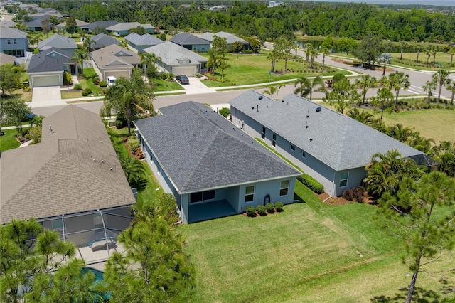 aerial view featuring a residential view