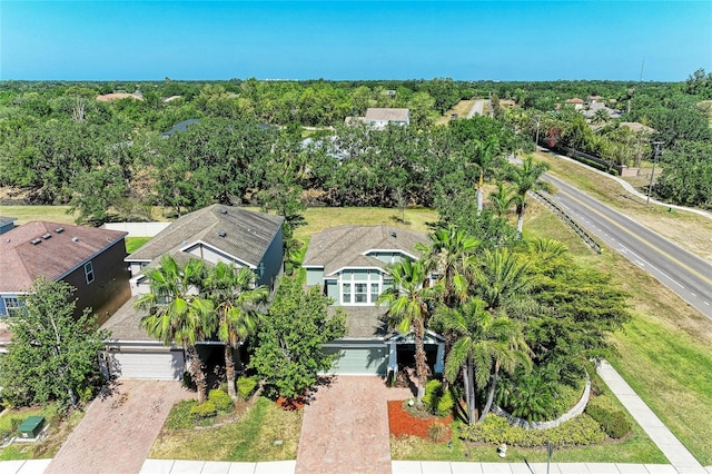 bird's eye view with a residential view