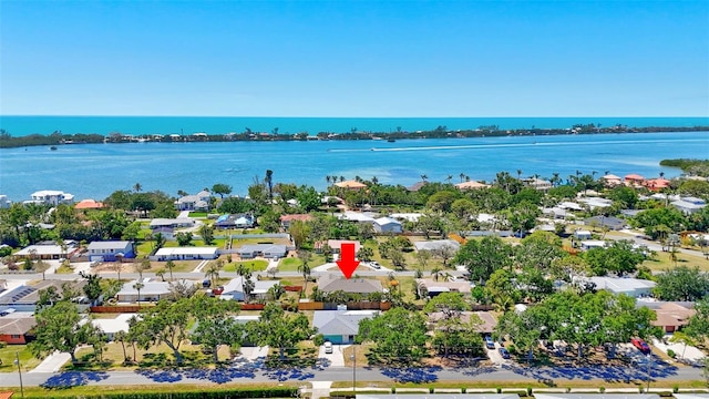 519 Bayview Ave, Osprey, FL 34229 - aerial view of residential area featuring a nearby body of water