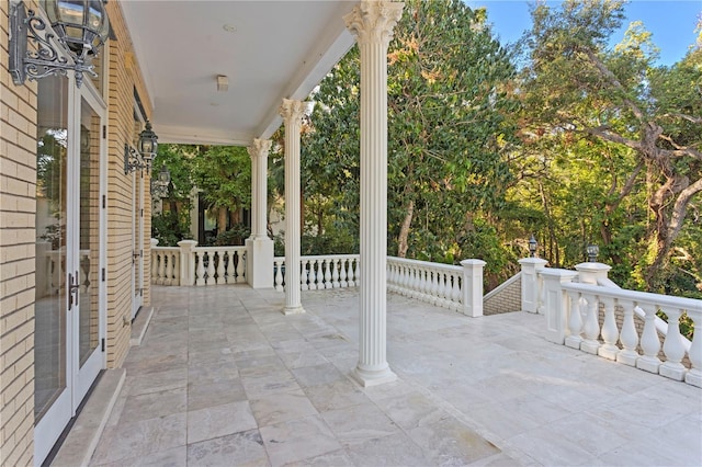 view of patio / terrace with a porch