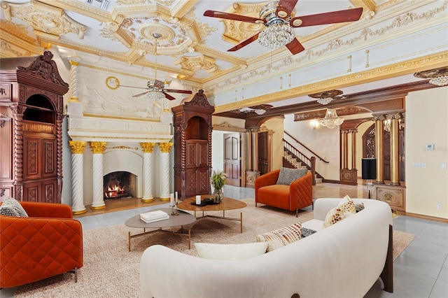 building lobby with visible vents and stairs