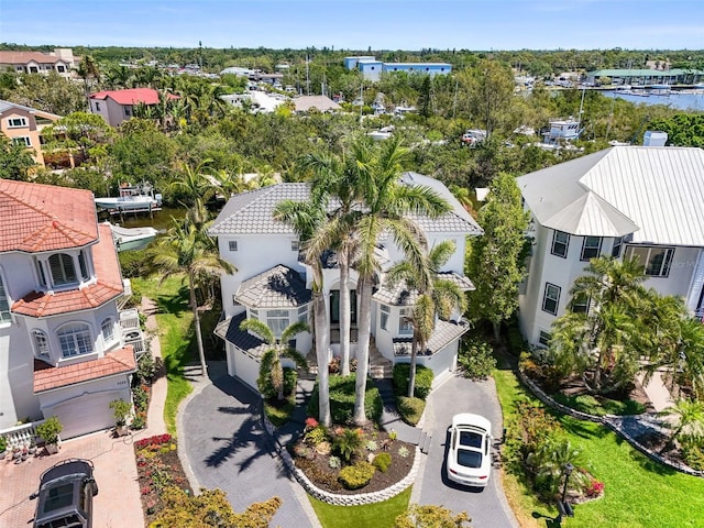 7118 Hawks Harbor Cir, Bradenton, FL 34207 - birds eye view of property featuring a water view and a residential view