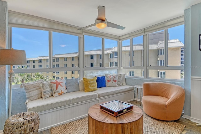 5920 Midnight Pass Rd Unit 406, Sarasota, FL 34242 - sunroom / solarium featuring plenty of natural light and wood finished floors