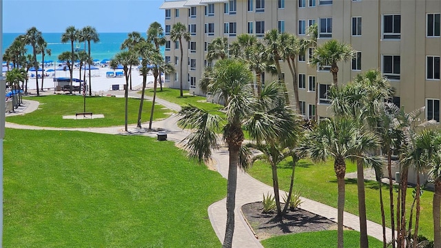 5920 Midnight Pass Rd Unit 406, Sarasota, FL 34242 - view of home's community featuring a water view and a lawn