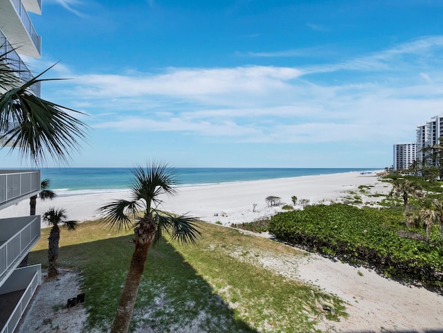water view featuring local beach