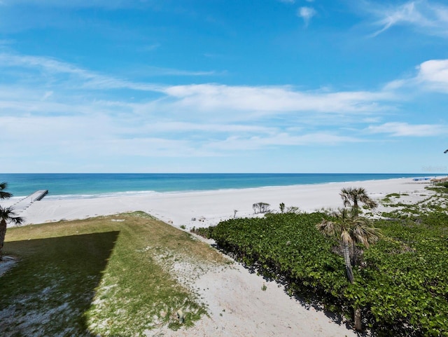 water view featuring nearby beach