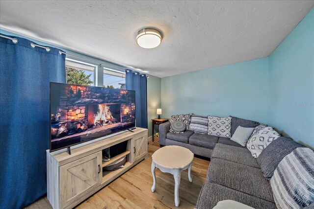 130 E Seminole Dr, Venice, FL 34293 - living area featuring light wood-type flooring and a textured ceiling