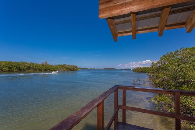 1612 Starling Dr Unit 101, Sarasota, FL 34231 - view of dock with a water view