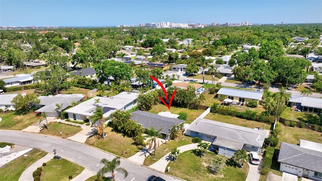 2307 Valencia Dr, Sarasota, FL 34239 - bird's eye view with a residential view