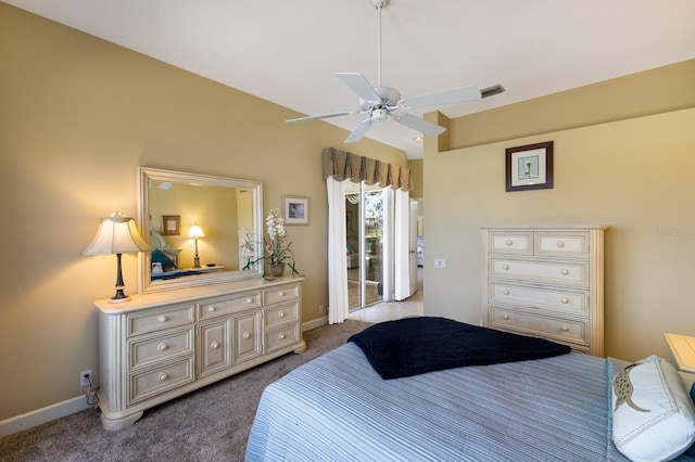 8715 52nd Ave E, Bradenton, FL 34211 - bedroom with carpet flooring, access to outside, and ceiling fan