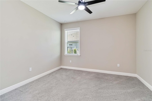 14914 15th St E, Parrish, FL 34219 - unfurnished room with carpet flooring, a ceiling fan, and baseboards