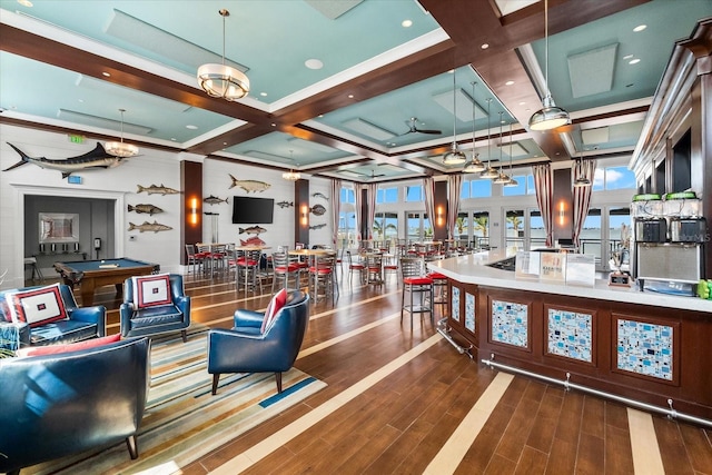 welcome area featuring pool table