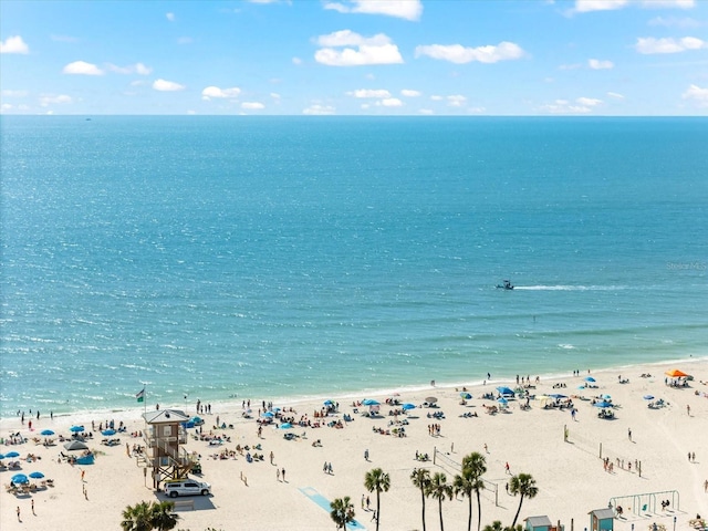 water view with a view of the beach