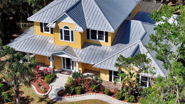 1788 Palm View Rd, Sarasota, FL 34240 - view of front of house featuring a standing seam roof and metal roof
